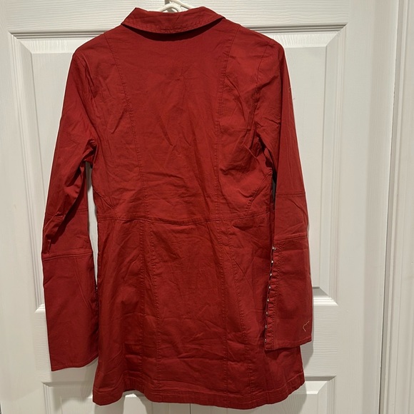 Free People Thea Button down Mini Shirt Dress Tunic Rust Color - Picture 10 of 10